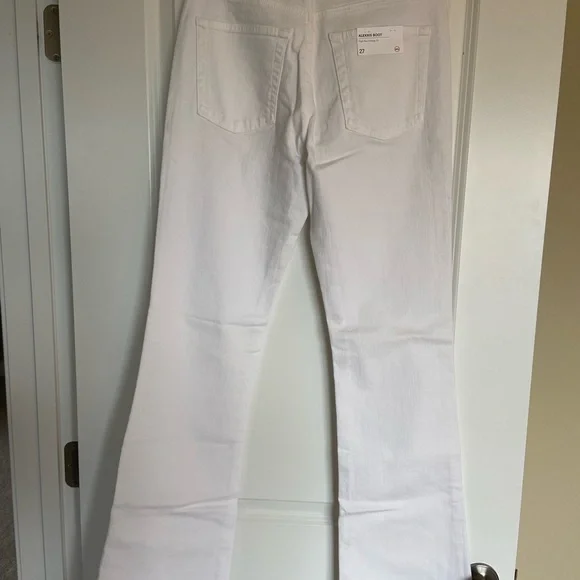 Ag Adriano Goldschmied Women's White Jeans - Alexxis Boot - Picture 3 of 7